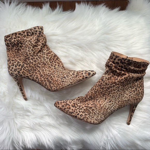 XOXO Shoes - XOXO Taniah Pointed Toe Ankle Boots Leopard 9 M